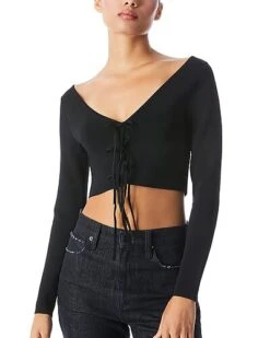 Alice + Olivia Sharee 2-Way Cropped Pullover Women