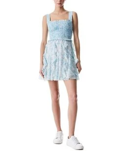 Alice + Olivia Jocelyn Smock Mini Dress Women