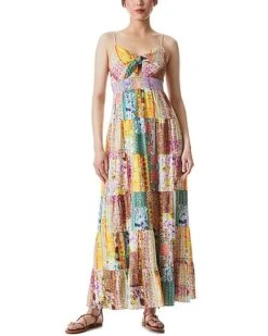 Alice + Olivia Karolina Linen-Blend Maxi Dress Women