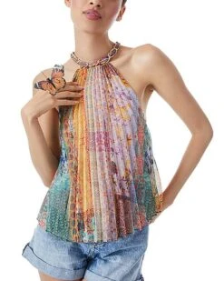 Alice + Olivia Alycia Pleated Top Women
