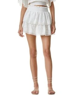 Alice + Olivia Jojo Smock Ruffle Mini Skirt Women