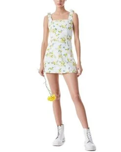 Alice + Olivia Maryann Tie Shoulder Dress Women