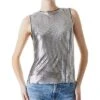 Alice + Olivia Amal Chainmail Boxy Tank Women