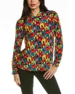 Alice + Olivia Willa Silk Top Women