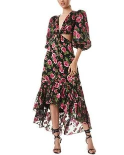 Alice + Olivia Katia Twist Front Maxi Dress Women