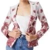 Alice + Olivia Mya Notch Collar Fitted Blazer Women