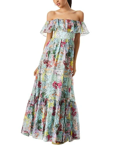Alice + Olivia Tempie Silk-Blend Maxi Dress Women 1 Alice + Olivia Tempie Silk-Blend Maxi Dress Women