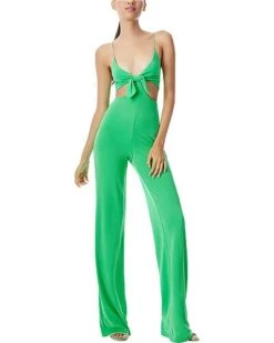 Alice + Olivia Havana Front Tie Bow Jumpsuit Women