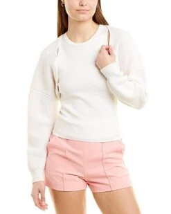 Alice + Olivia Marco Shrug Wool-Blend Sweater Women