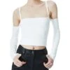 Alice + Olivia Evia Fitted Square Neck Top Women