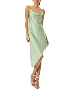 Alice + Olivia Harmony Asymmetrical Slip Dress Women