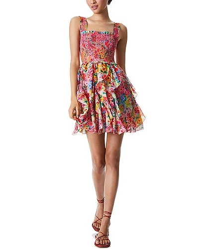 Alice + Olivia Jocelyn Silk-Blend Mini Dress Women 1 Alice + Olivia Jocelyn Silk-Blend Mini Dress Women