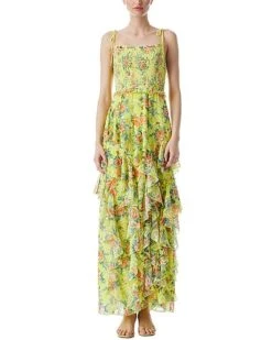 Alice + Olivia Jocelyn Ruffle Maxi Dress Women