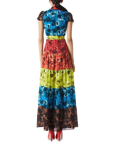 Alice + Olivia Miranda Tiered Maxi Dress Women 2 Alice + Olivia Miranda Tiered Maxi Dress Women - Image 2