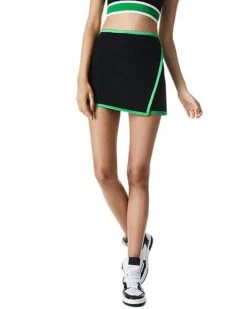Alice + Olivia Lilia Piped Crossover Skirt Women
