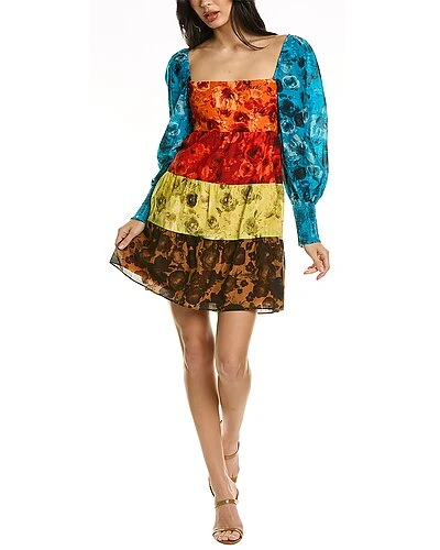 Alice + Olivia Rowan Tiered Babydoll Dress Women 1 Alice + Olivia Rowan Tiered Babydoll Dress Women
