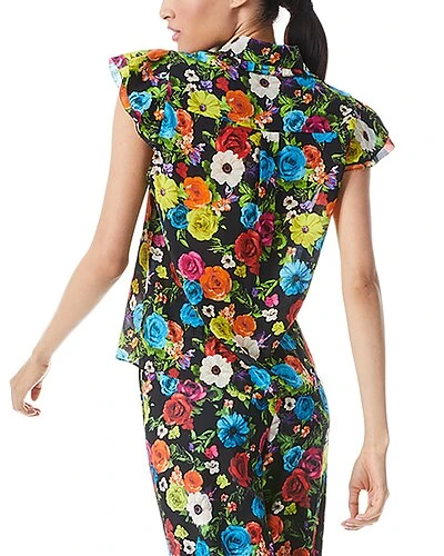 Alice + Olivia Martel Flutter Sleeve Silk Blouse Women 2 Alice + Olivia Martel Flutter Sleeve Silk Blouse Women - Image 2