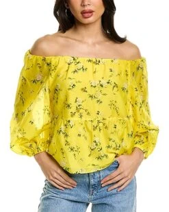 Alice + Olivia Alta Silk-Blend Top Women
