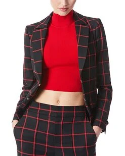 Alice + Olivia Mya Notch Collar Blazer Women