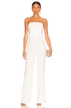 Alice + Olivia Lavera Jumpsuit Off White