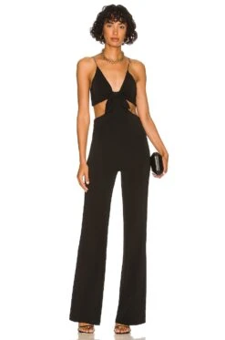 Alice + Olivia Havana Bow Jumpsuit Black