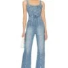 Alice + Olivia Chels Denim Corset Jumpsuit Brea Blue