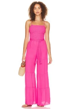 Alice + Olivia Liya Jumpsuit With Tie Candy