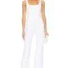 Alice + Olivia Chels Corset Sleeveless Jumpsuit White