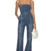 Alice + Olivia Melody Wide Leg Jumpsuit Lola Blue