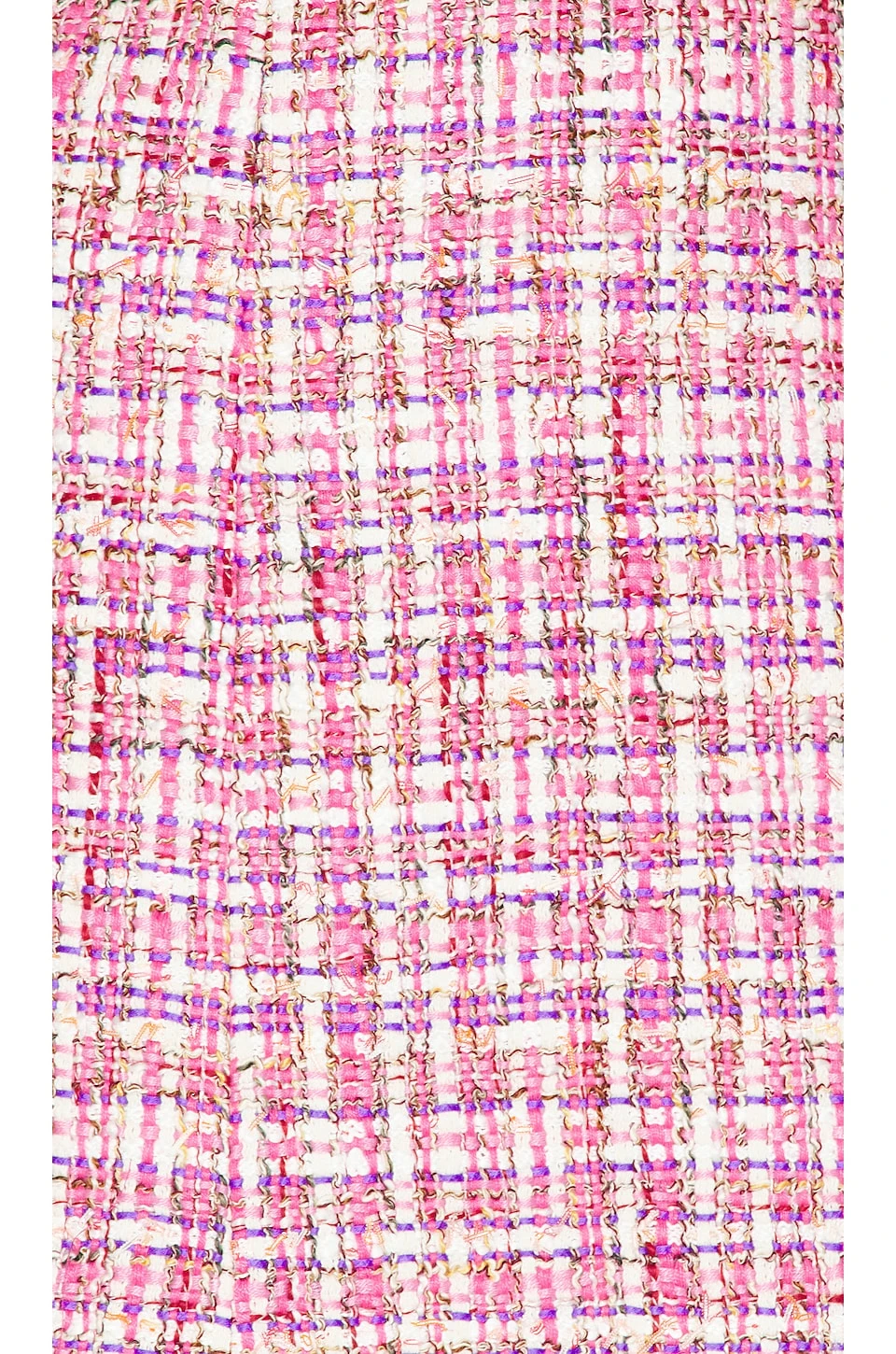 Alice + Olivia Carli Spaghetti Strap Tweed Dress Candy & White 4 Alice + Olivia Carli Spaghetti Strap Tweed Dress Candy & White - Image 4