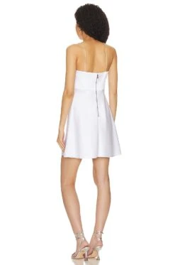 Alice + Olivia Sutton Crystal Strap Mini Dress White 6 Alice + Olivia Sutton Crystal Strap Mini Dress White -Alice + Olivia Shop ALI WD1022 V3