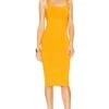 Alice + Olivia Alina Midi Dress With Cord Straps Tangerine