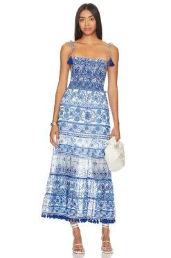 Alice + Olivia Monnie Midi Dress Greek Tile
