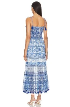 Alice + Olivia Monnie Midi Dress Greek Tile 5 Alice + Olivia Monnie Midi Dress Greek Tile -Alice + Olivia Shop ALI WD1034 V3