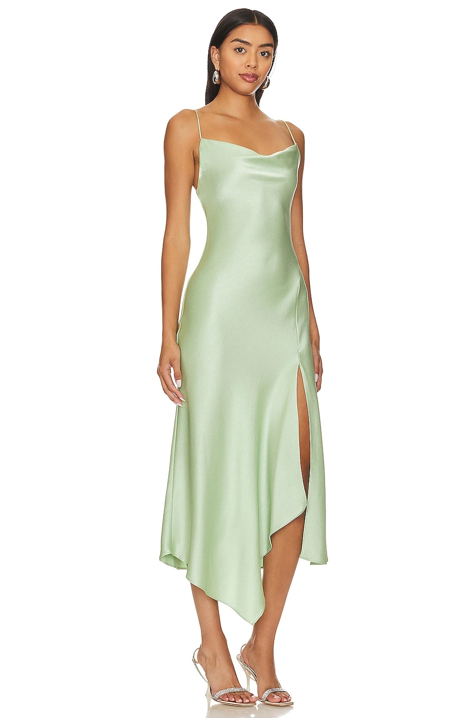 Alice + Olivia Harmony Midi Dress Green Tea 2 Alice + Olivia Harmony Midi Dress Green Tea - Image 2