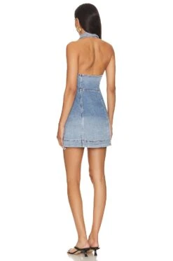 Alice + Olivia Kendall Denim Mini Dress Ivy Blue 5 Alice + Olivia Kendall Denim Mini Dress Ivy Blue -Alice + Olivia Shop ALI WD1040 V3