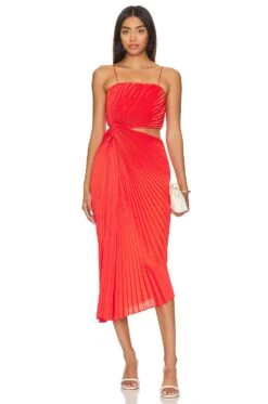 Alice + Olivia Fayeth Dress Chili Pepper