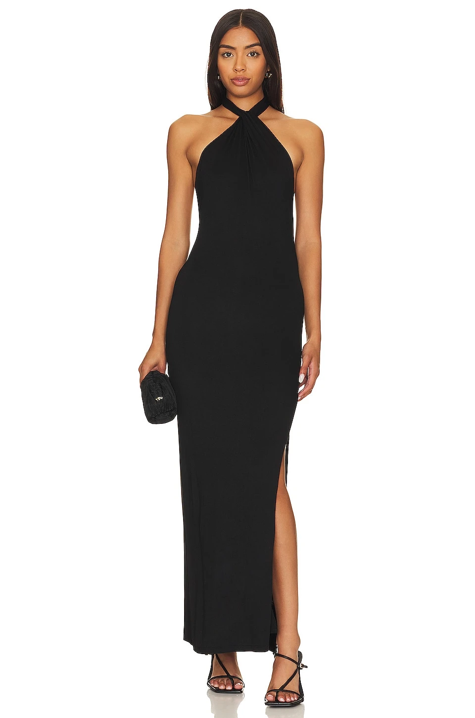 Alice + Olivia Amaya Halter Dress Black 1 Alice + Olivia Amaya Halter Dress Black