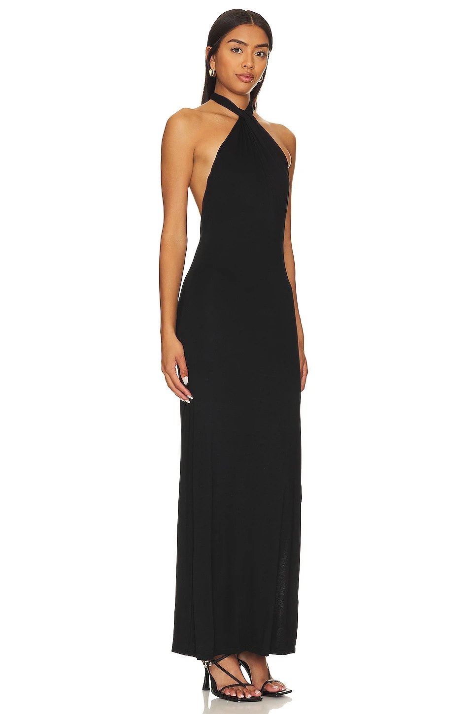 Alice + Olivia Amaya Halter Dress Black 2 Alice + Olivia Amaya Halter Dress Black - Image 2