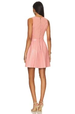 Alice + Olivia Chara Faux Leather Mini Dress Rose -Alice + Olivia Shop ALI WD1048 V3