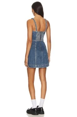 Alice + Olivia VESTIDO RAYLENE Avery Blue -Alice + Olivia Shop ALI WD1049 V3