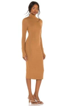 Alice + Olivia Delora Turtleneck Dress Camel 6 Alice + Olivia Delora Turtleneck Dress Camel -Alice + Olivia Shop ALI WD790 V3