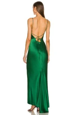 Alice + Olivia Montana Maxi Gown Deep Emerald -Alice + Olivia Shop ALI WD869 V3
