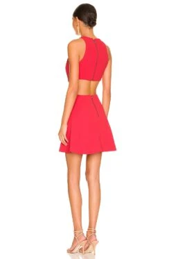 Alice + Olivia Cara Fit Flare Dress Bright Poppy -Alice + Olivia Shop ALI WD904 V3