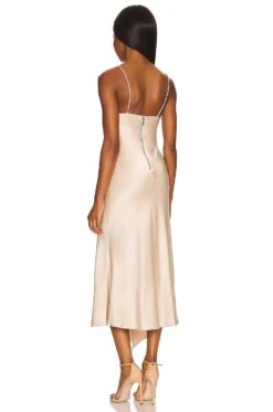 Alice + Olivia Harmony Asymmetrical Midi Dress Sand 5 Alice + Olivia Harmony Asymmetrical Midi Dress Sand -Alice + Olivia Shop ALI WD953 V3