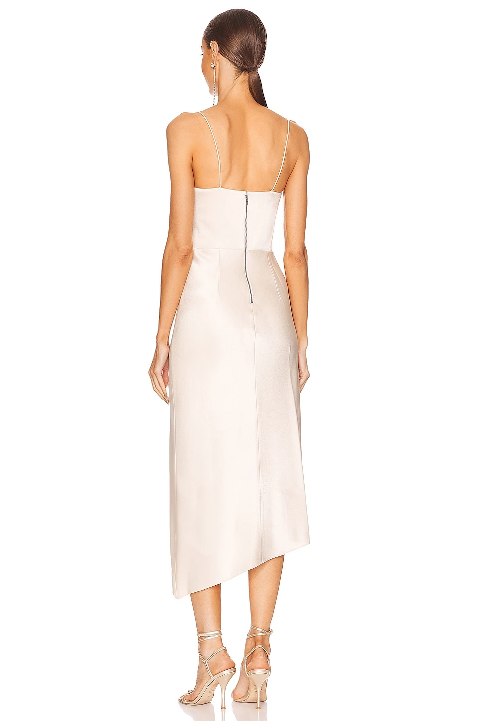 Alice + Olivia Kiyoko Midi Dress Champagne 3 Alice + Olivia Kiyoko Midi Dress Champagne - Image 3