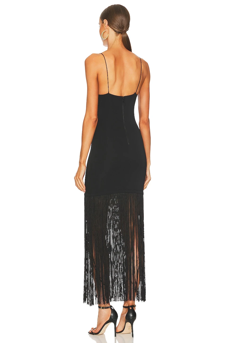Alice + Olivia Steph Fringe Dress Black 3 Alice + Olivia Steph Fringe Dress Black - Image 3