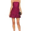 Alice + Olivia Jamila Mini Dress Wild Pink & Black
