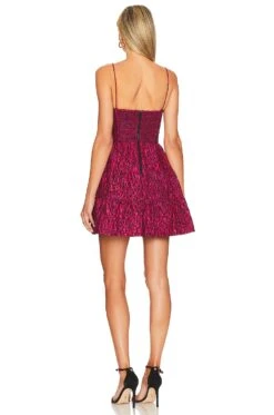 Alice + Olivia Jamila Mini Dress Wild Pink & Black -Alice + Olivia Shop ALI WD973 V3