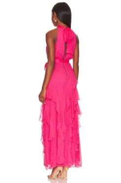 Alice + Olivia Emelia Halter Gown Wild Pink 6 Alice + Olivia Emelia Halter Gown Wild Pink -Alice + Olivia Shop ALI WD976 V3